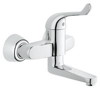 Grohe, Miscelatore monocomando per lavabo EuroPro per montaggio a parete, 120 mm, cromato, 32792000