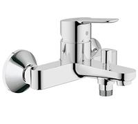 Grohe Bauedge Miscelatore Rubinetto Monocomando StarLight Cromo in Metallo per Vasca Doccia con Deviatore Automatico - 23334000