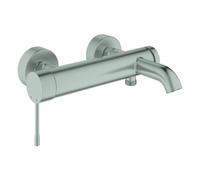 Grohe Mitigeur monocommande de baignoire Essence DN 15, montage mural, inverseur bain/douche automatique, 33624DC1, 33624DC1, Colorazione: super acciaio