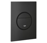 GROHE Nova Cosmopolitan S, Piastra di azionamento per cassette da incasso (doppio scarico, risparmio idrico, montaggio verticale), dimensioni 130x172 mm, nero ultra opaco, 37601KF0