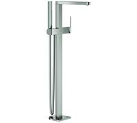 GROHE Plus Mitigeur monocommandé pour bain, à poser au sol, saillie 282mm, hauteur 861-965mm, avec ensemble de douche, 23846DC3, 23846DC3, Colorazione: super acciaio