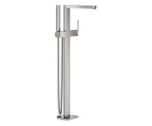 GROHE Plus | Rubinetto da bagno - con una sola mano - Set di montaggio pronto | beccuccio con regolatore laminato | supersteel | 23846DC3