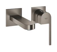 Miscelatore per lavabo a 2 fori GROHE Plus, senza scarico a scomparsa, sporgenza 147 mm, Colorazione: grafite dura spazzolata - 29303AL3