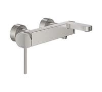 GROHE Plus | Rubinetto per vasca da bagno, con limitatore di temperatura, conversione automatica: vasca/doccia | supersteel | 33553DC3