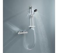Grohe Precision Feel rubinetto doccia esterno con termostatico, 34791001, Precision Feel; Grohtherm cromo/nero [Rubinetteria Bagno > Rubinetteria Doccia]