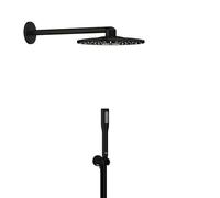 GROHE Precision SmartControl - Sistema Doccia Incasso con Termostato 3 Valvole (Soffione SmartActive 31 cm 2 Spray, Stick Hand Shower 1 Spray, Flessibile, Braccio Doccia), Nero Opaco