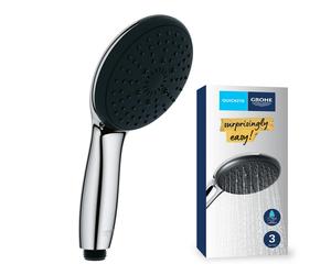 Grohe QuickFix 26031001 Vitalio Start 110 manopola doccia con 3 tipi di getto, finitura cromo