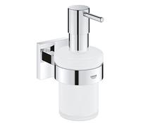 GROHE QUICKFIX Start Cube,Dispenser Sapone con supporto,Installazione a vite o con colla,Cromo,41098000