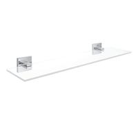 GROHE QUICKFIX Start Cube,Mensola Portaoggetti in vetro,Installazione a vite o con colla, 530mm,Cromo,41109000