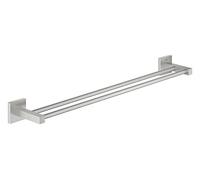 GROHE QUICKFIX Start Cube,Portasciugamani doppio,Installazione a vite,600mm,Super Steel,41104DC0