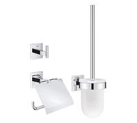 GROHE QUICKFIX Start Cube,Set accessori 3-in-1,Installazione a vite o con colla,Cromo,41123000