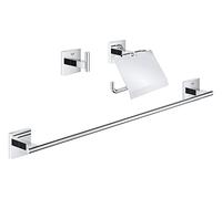 GROHE QUICKFIX Start Cube,Set accessori bagno per ospiti 3-in-1,Installazione a