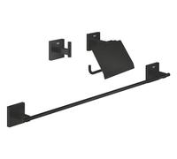 GROHE Quickfix Start Cube, Set di Accessori da Bagno 3 in 1, Gancio Per Accappat