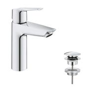 Grohe QuickFix Start miscelatore lavabo, taglia M, con piletta scarico clic-clac, finitura cromo - 24204002