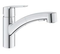 Grohe QuickFix Start 30531001 miscelatore monocomando per lavello con doccetta estraibile, finitura cromo