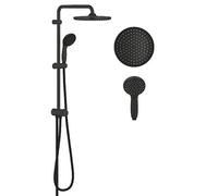 GROHE QuickFix Vitalio Start 250 Colonna Doccia con Deviatore (soffione tondo 25 cm 2 getti, doccetta tonda 11 cm 2 getti, 2 flessibili, risparmio idrico), Cromo, 266802430