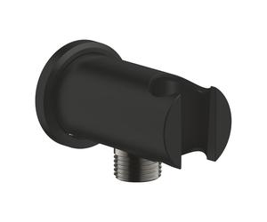 Grohe Rainshower 266582430 raccordo erogatore in metallo con supporto doccetta, finitura nero opaco