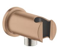 GROHE Rainshower 26658DL0 - Raccordo a gomito con supporto per doccetta e rosetta rotonda Ø 48 mm, attacco maschio 1/2", montaggio a parete, protezione contro il riflusso, colore: oro rosa