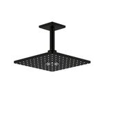 GROHE Rainshower 310 SmartActive CUBE Set Soffione con 2 Opzioni Spray (Soffione 310mm a Soffitto con Braccio 142mm, Richiede Pre-Installazione), Nero Phantom