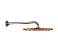 Grohe Rainshower Cosmopolitan 310 Set de douche de tête, bras de douche 380mm inclus, 26066DL0, 26066DL0, Colorazione: tramonto caldo spazzolato