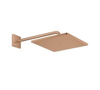 Soffione Doccia A Parete Grohe Mono 310 Cube 1 getto Ecojoy con braccio Doccia Brushed Warm Sunset
