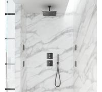 Grohe Rainshower Cube soffione doccia, 1 tipo di getto, 26566A00, Rainshower Cube hard graphite [Rubinetteria Bagno > Soffioni Doccia]