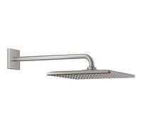 set soffione doccia Grohe Rainshower 310 Mono Cube con braccio 422 mm, finitura supersteel - 26564DC0