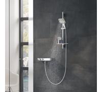 Grohe Rainshower SmartActive Cube set doccia con asta saliscendi e mensola, 3 tipi di getto, 26583000, Rainshower SmartActive Cube cromo [Rubinetteria Bagno > Set Doccia]