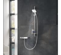 Grohe Rainshower SmartActive Cube set doccia con asta saliscendi e mensola, 3 tipi di getto, 26586LS0, Rainshower SmartActive Cube moon white/cromo [Rubinetteria Bagno > Set Doccia]