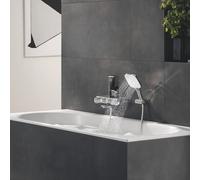Grohe Rainshower SmartActive Cube - Set doccetta 130 9,5 l/min, 3 getti, supporto e flessibile, bianco luna 26588LS0