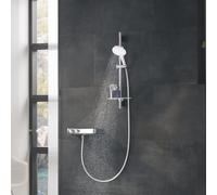 Grohe Rainshower SmartActive set doccia con asta saliscendi e mensola, 3 tipi di getto, 26576LS0, Rainshower SmartActive moon white/cromo [Rubinetteria Bagno > Set Doccia]