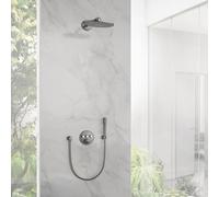 Soffione Doccia a Soffitto Grohe Rainshower SmartActive 310 Con Braccio Doccia Orizzontale Brushe...