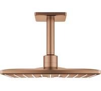 Grohe Rainshower soffione doccia con braccio 31x31 cm quadrata Brushed Warm Sunset 26481DL0
