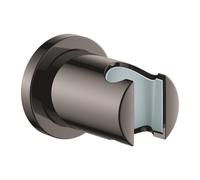 Grohe Rainshower supporto a parete per manopola doccia, rosone tondo, grafite lucido - 27074A00
