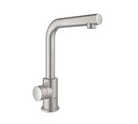 Grohe Red rubinetto da cucina, con sistema di acqua calda e di filtraggio, orientabile, 30339DC1, Red supersteel [Rubinetteria da Cucina > Rubinetti da Cucina con Trattamento dell’Acqua]