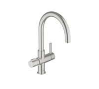 Grohe Red rubinetto da cucina per sistema di acqua calda e di filtraggio, orientabile, 30033DC0, Red supersteel [Rubinetteria da Cucina > Rubinetti da Cucina con Trattamento dell’Acqua]