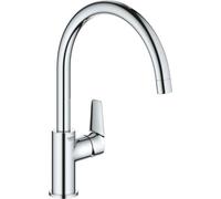 Grohe BauEdge Rubinetto Miscelatore Monocomando per Lavello, Cromo, Bocca Alta