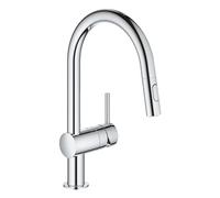 GROHE Miscelatore monocomando per lavello Minta 32321002, doccino estraibile, cromo lucido