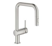 Grohe Rubinetto Miscelatore Monocomando per Lavello, Grigio (Super Steel), Bocca U 32322DC2