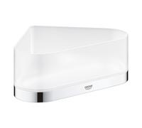 Grohe Selection 41038000 vassoio portaoggetti angolare con supporto per doccia, cromo bianco