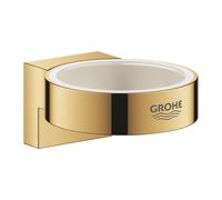 Grohe Selection 41027GL0 supporto a parete per bicchiere portaspazzolino o dispenser sapone, finitura oro lucido