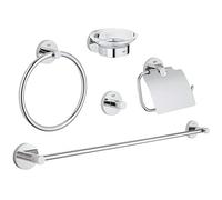 GROHE Set Accessori Bagno 5-in-1 Essentials Cromo 40344001