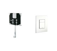 GROHE Set Cassetta di Scarico Ad Incasso per WC 38863000 + Grohe Placca di Comando WC, Bianco 38732SH0