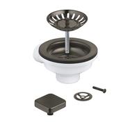 Grohe Universal set scarico con eccentrico per una vasca, 40400AL0, Universal hard graphite spazzolato [Lavelli da Cucina > Accessori per Lavelli da Cucina]