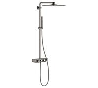 Grohe Sistema doccia SmartActive 310 multijet THM Duo quadrato, termostato incorporato, 3 getti, sistema anticalcare, serie Euphoria, 59,6 x 31 x 110 cm, colore grafite spazzolato (Ref. : 26508AL0)