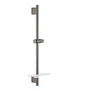 GROHE SmartActive Asta Doccia 600 mm, Grigio Antracite, 26602AL0 | FastFixation Plus, TileFix profondità regolabile, Vassoio EasyReach, Supporti a parete in metallo