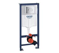Grohe Solido elemento incasso A: 113 cm, con placca di azionamento, per WC sospeso, 38981000, Solido cromo [Elementi ad Incasso > Elementi Incasso per WC]