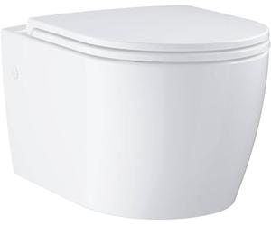 GROHE Start 103848SH00 - Set di WC rotondo in ceramica per cassetta a scomparsa (sedile e coperchio con chiusura rallentata in Duroplast, WC senza bordo, scarico orizzontale, volume di scarico 3/5