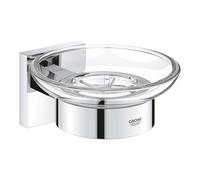 GROHE QUICKFIX Start Cube,Porta sapone con supporto,Installazione a vite o con colla,Cromo,41096000