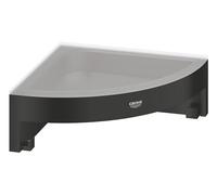 GROHE Start Cube QuickFix - Mensola angolare da montare a parete per il bagno (metallo e plastica, con viti e tasselli), misura 160 mm, facile da montare con GROHE QuickGlue, nero opaco, 411062430